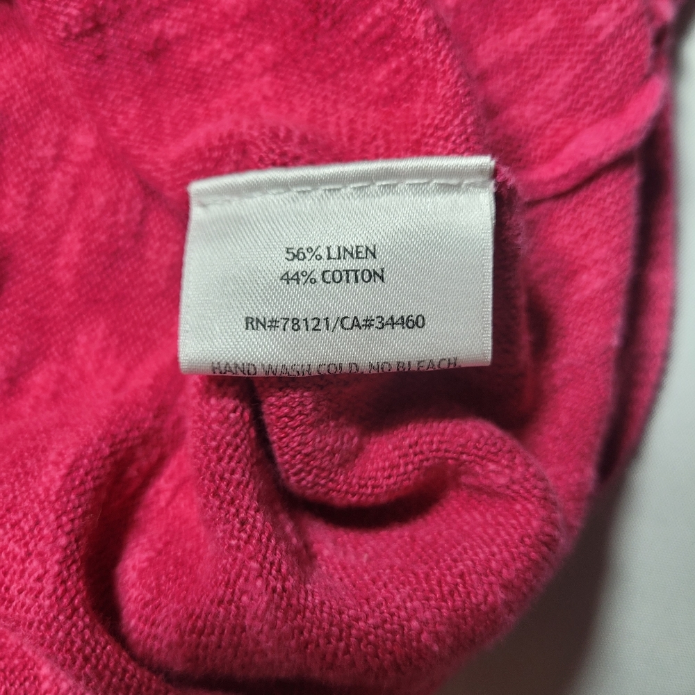Eileen Fisher Linen Pink Top sz S - Picture 7 of 10